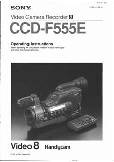 Sony CCD F 555 E manual. Camera Instructions.